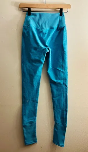 Alo Yoga Bright Aqua Heather Alosoft Lounge Leggings Womens XS thumbnail 2