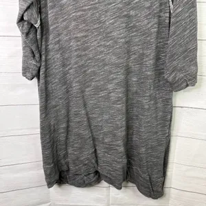 Free People Beach Terry Cocoon Cowl Neck Dress Womens Medium Black Tunic Style thumbnail 5