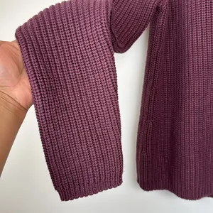 Quince Plum Knit sustainable, organic cotton Sweater Sz M thumbnail 5