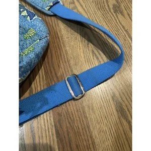 VERA‎ BRADLEY Iconic GRAND Weekender Travel Bag Daisy Doodle Green Blue Y2K thumbnail 5