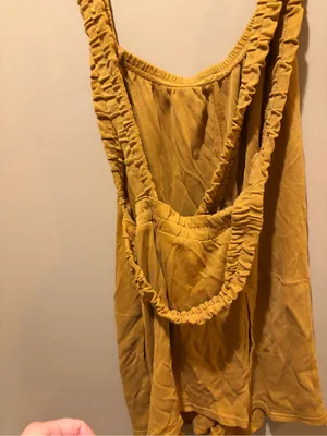 Free People Movement Heart Center Mustard Yellow Sleeveless Romper thumbnail 4