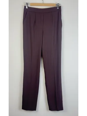 Aritzia Babaton Conan Pant Coffee Bean Brown Slim Straight Trousers Size 4 thumbnail 3