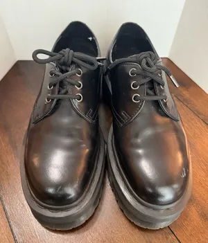 Dr. Martens 1461 Quad Platform Oxford Shoes Black Leather Women US 6 UK 4 EU 37 thumbnail 1