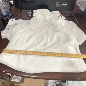 Prómesa New Chiffon Maxi White‎ Ruffle Bodice Adjustable Straps Dress Medium thumbnail 10