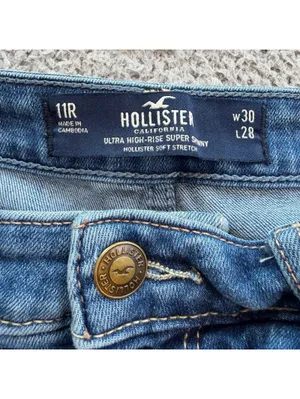 Hollister Women’s Ultra High-Rise Super Skinny Distressed Jeans 11R 30x28 thumbnail 5