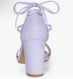 Lace Up Heels Purple Size 9 thumbnail 2