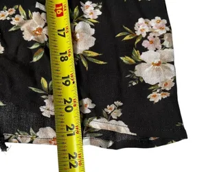Oak + Fort Black Floral Shirt Women Top Size Medium | 62-60 thumbnail 5