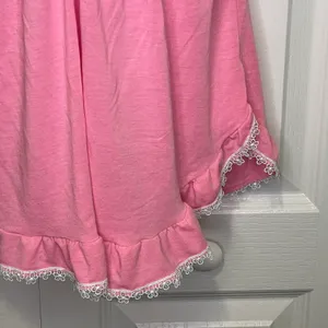 Victoria’s Secret Babydoll Pajama Tank Top Bubblegum Pink With Off White Daisy Coquette Lace Medium thumbnail 5