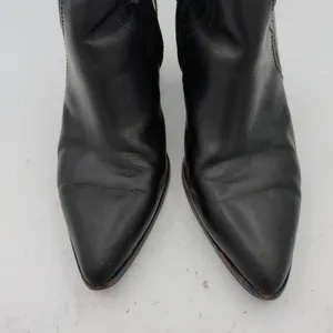 Frye Flynn Short Black Leather Pointed Toe Ankle Boots 8M 3470885-BLK thumbnail 4