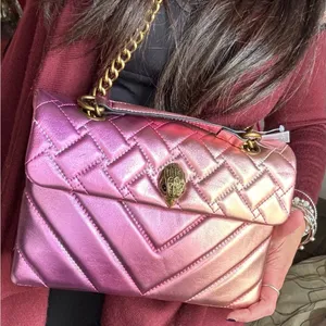 Authentic KURT GEIGER LONDON Quilted 2 tone leather convertible Crosby/shoulder thumbnail 13