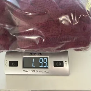 J Crew Cable Knit Crewneck Sweater 100% Cotton Vivid Mulberry Womens Medium thumbnail 9