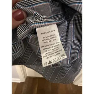 Hill House Home The‎ Athena Nap Dress Blue Grey Plaid Smocked Mini Dress XS thumbnail 9