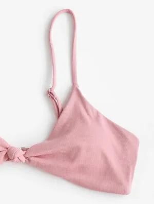 Zaful Ribbed Knot Brazilian Bikini thumbnail 3