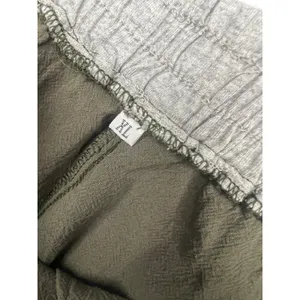 Womens XL Olive Green Wide Leg Drawstring Pants Elastic Waist Casual Lounge thumbnail 3