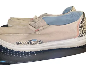 Hey Dudes Wendy linen snake coffe loafers size 7 thumbnail 1
