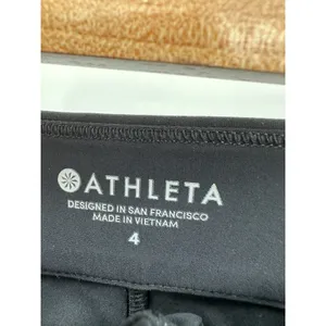 Athleta Stella Shale Black Ankle Zip Stretch‎ Trouser Pants Women's Size 4 thumbnail 6