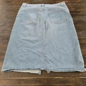 GAP Light Wash Denim Skirt Women's Size 14 Front Slit 5-Pocket Jean Skirt Casual thumbnail 2