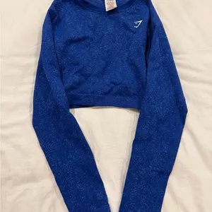 Gymshark Adapt Fleck Seamless Long Sleeve Crop top Cobalt Blue Size M thumbnail 5