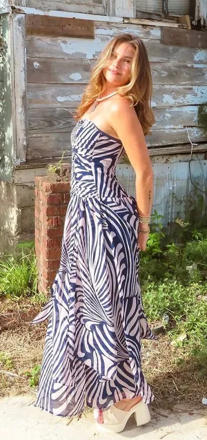 Navy formal maxi dress Lulus thumbnail 1