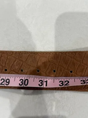Women’s leather belt with 2 tone buckle thumbnail 6
