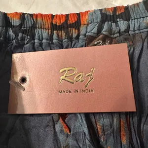 Raj Bohemian Black and Orange Peace Skirt - NWT - OS thumbnail 7