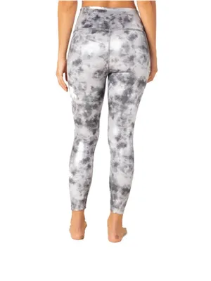 Beyond Yoga High Waist Tie Dye Midi Length Foil Gray Tie Dye Foil Size M thumbnail 2