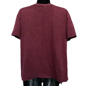 Edgely Burgundy‎ Rhinestone Short Sleeve Crew Neck T-Shirt Size Medium thumbnail 4
