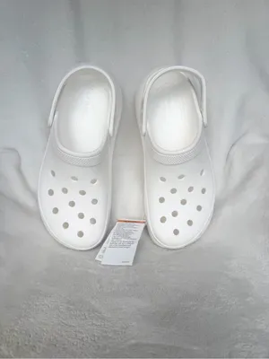 Crocs Classic Crush Platform Clogs White Color Unisex M8/W10 NEW thumbnail 7