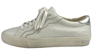Madewell White Silver Leather Lace Up Sidewalk Low Top Casual Sneakers Size 7.5M thumbnail 1