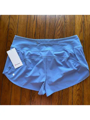 Lululemon Speed Up Short High Rise 2.5” Mesh Vent Prep Blue Size XL Size 12 NWT thumbnail 2