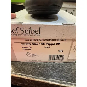 Josef Seibel Pippa‎ Ballet Flat Womens Shoes Size EU 36 US 5.5 Die Cut Black thumbnail 4