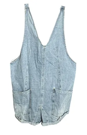 BiBi Light Blue Denim Jumpsuit XL thumbnail 1
