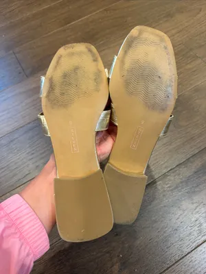 Seven NYC Metallic Gold Harlien Slide Sandal Size 9 - C30-116 thumbnail 3
