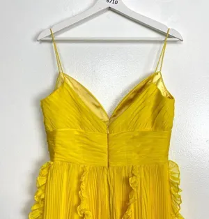 MAC DUGGAL Ruffle Chiffon Gown in Sunshine Size US 6 thumbnail 7
