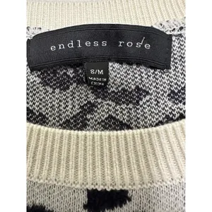 Endless Rose Anthropologie leopard print short-sleeve sweater Size S/M thumbnail 6