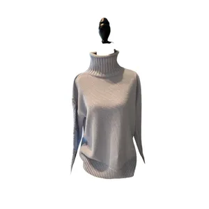 Haven Well Within Cable Knit Mock Neck Sweater Baby Blue S Cotton Blend thumbnail 3