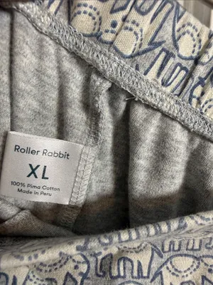 Roller Rabbit Hathi Pajama Set in the Heather Grey W2561 Sz XL thumbnail 4