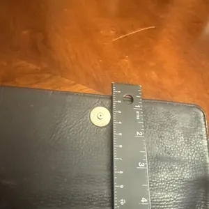 Brighton wallet Vintage Black Leather Brown faux reptile Clutch check thumbnail 12