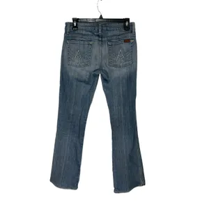 7 For All Mankind Size 28 Light Wash‎ Low Rise Straight Jeans thumbnail 4