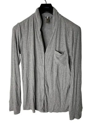 Skims soft lounge sleep shirt gray women's size small thumbnail 1