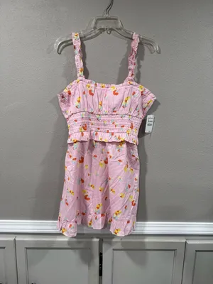 NWT BP Nordstrom Pink Floral Sundress with Multi-Color Blooms thumbnail 2