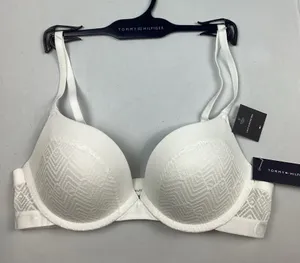 Tommy Hilfiger White Lace & Microfiber Bra 34B NEW! Retail $40 thumbnail 1