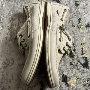 Sperry leather fabric striped boat shoes size 8.5 thumbnail 5
