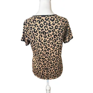 Kate‎ Spade Top Women XS Extra Small Short Sleeve Animal Print Pajama Knit Shirt thumbnail 5