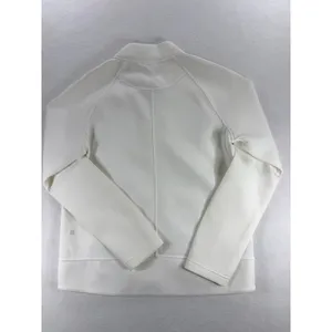 Lululemon Going Places Jacket White Full Zip Bomber Style Stretch Size 10 thumbnail 5