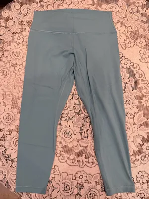 Turquoise High-Waist Active Leggings thumbnail 1