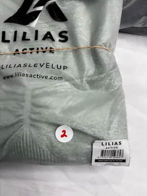 Lilias Active Seamless Scrunch Crop Top and Leggings Mint Green Set X-Large thumbnail 6
