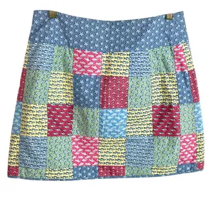 Vineyard Vines Patchwork 100% Cotton Faux Wrap Skirt 4 Nautical Preppy Vacay thumbnail 6