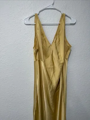 ISABEL by Ingrid + Isabel Yellow Midi Slip Dress Size Large (Maternity) thumbnail 7