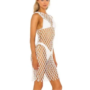 Lovewave The Alisa Mini Dress in Stark White $218 NWT Revolve THICK Fishnet XS thumbnail 3